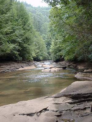 River entering Lake Jocassee