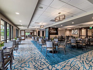 Keowee Key Club - The Cascades Room with fireplace and waterfall